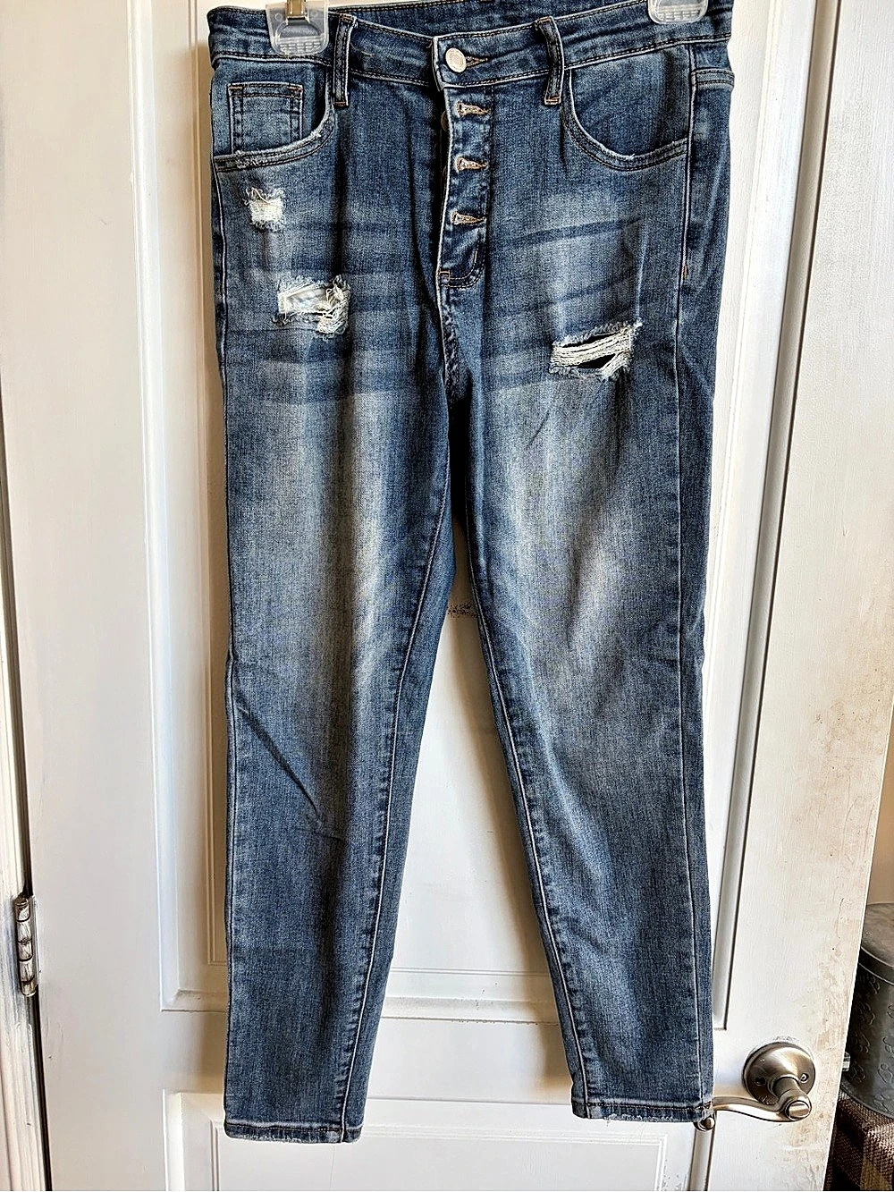 Women's Skinny Jeans Waist 29 Blue Distressed